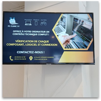 Capture d'un affichage dynamique Xibo sur un écran horizontal